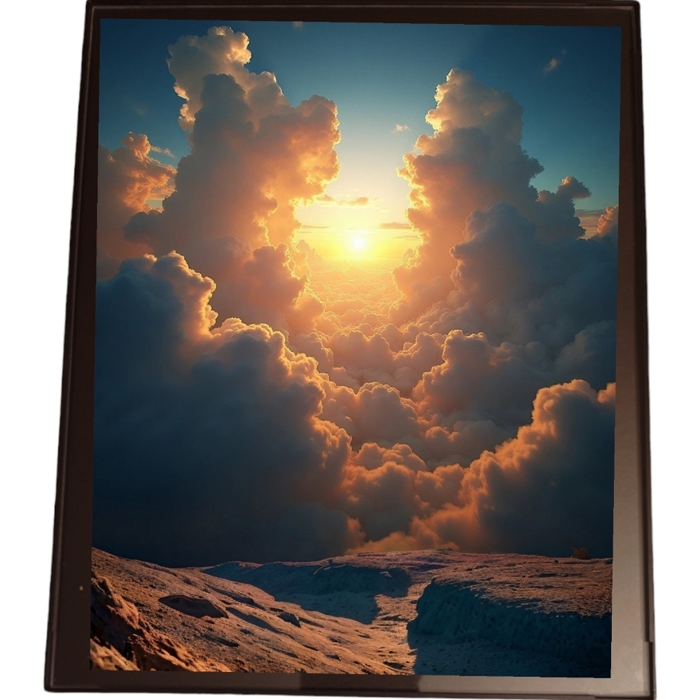 Sunlight Sky In A Glass Front Frame 8x10
